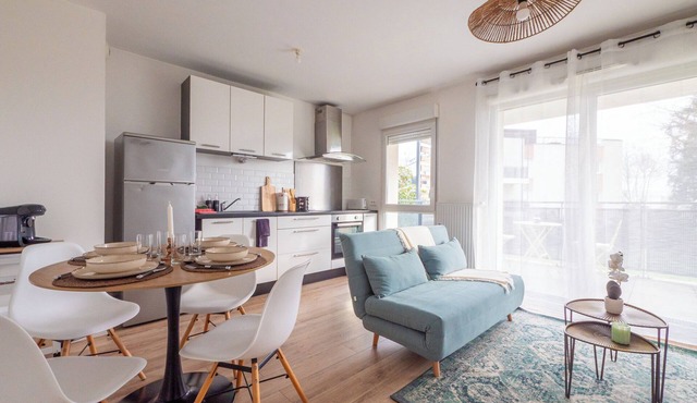 Le Cocon de Saint Priest - T2 Balcony & Terrace