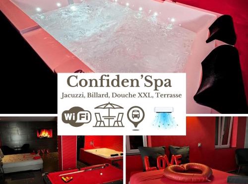 Le Confiden'spa Loft 55m2 Jacuzzi - Billard - Cheminée - Terrasse