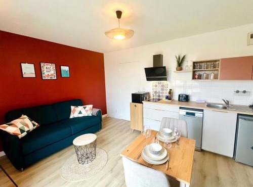 Le Courvoisy, Studio avec piscine, près Groupama Stadium et Salle Arena