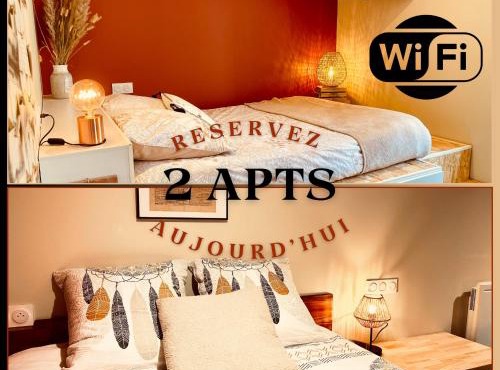 Le Duo Forézien - 2 Apts au RDC côte à côte - Proche gare et centre - Wifi