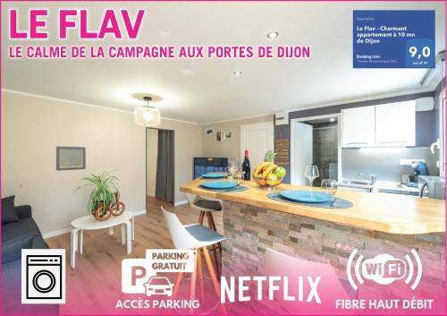 Le Flav - Charmant appartement à 10 mn de Dijon
