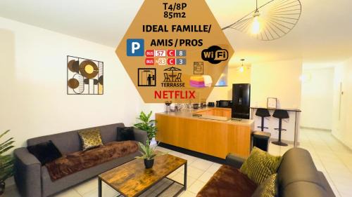 *Le Golden Tropic* Magnifique T4 Terrasse+Parking