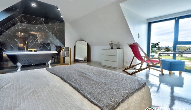 Le Haut de la Dune, 50m from the sea, Nordic bath and garden