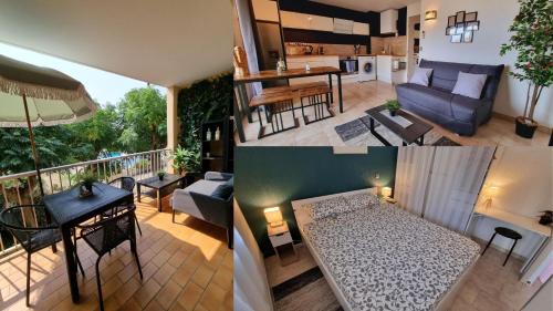 "Le Liberty" Appartement calme et cosy avec vue piscine et montagnes