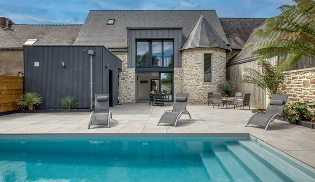 Le Logis de la Pierre Bleue - Maison climatisée avec piscine