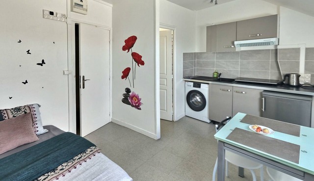 Le Lumineux Studio 6 Face Gare Wifi Gratuit et à Deux pas du Centre Ville !