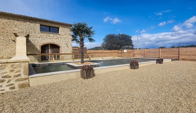 Le Mas du Couchant, Gîte "Hortensia", swimming pool, petanque ground
