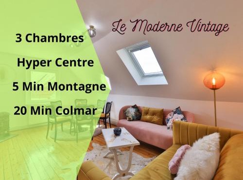 Le Moderne Vintage Hyper Centre,3 chambres, neuf au calme, 3 étoiles