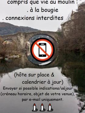 Le Moulin aux Chandelles "3", VACANCES plage rivière, mises sous tension INTERDITES, vie à la BOUGIE, hôte EHS - Le Bois du Sanglier