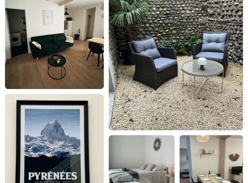Le patio : Appartement chic 3 chambres au cœur de Pau