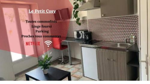 Le Petit Cosy Centre ville - WIFI - Parking (idéal couple, voyages d'affaire étudiant)