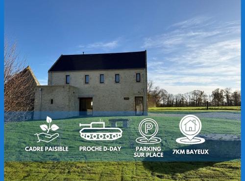 Le Pressoir, maison au calme, jardin, terrasse, 3 chambres, 2 sdb, 2 WC, parking privé, proche Bayeux et Arromanches au coeur des plages du débarquement