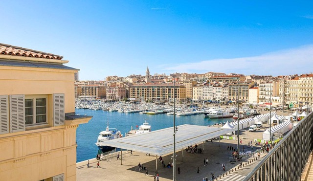 Le Pythéas - Vue Vieux-Port avec terrasse et clim