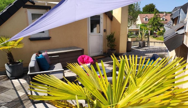 "Le Rooftop de la fontaine" dans cadre verdoyant