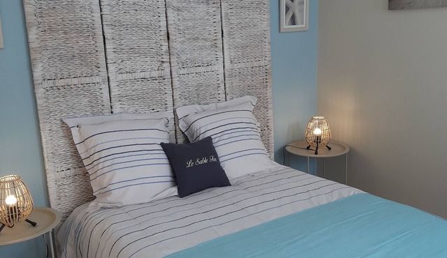 "Le Sable Fin", 2 bedrooms, 4 people, free secure parking with badge, 8 minutes from the beach.