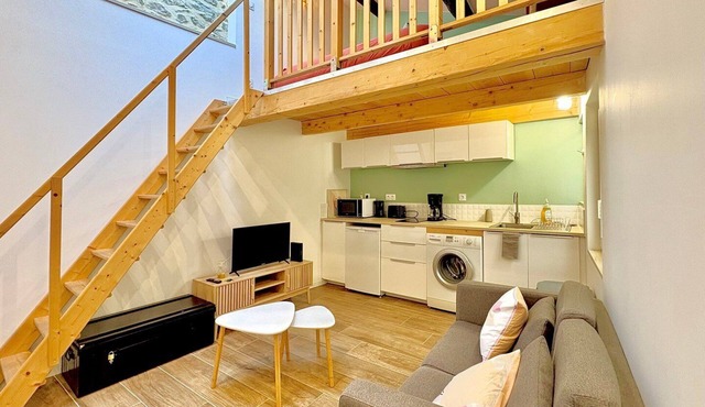 Le Studio des Tilleuls, Air-Conditioned & Real Bed