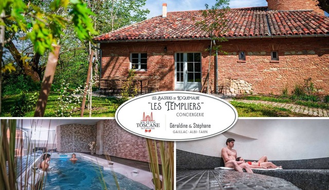 Le Templier - Swim spa - Hamman - Sauna - 14 people