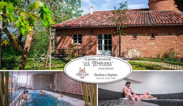 Le Templier - Swim spa - Hamman - Sauna - 14 pers