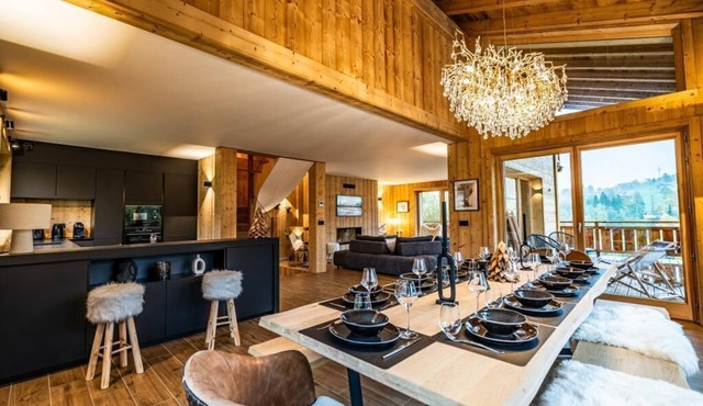 Le Tiki Mont Blanc Jaccuzi et vue Mont Blanc