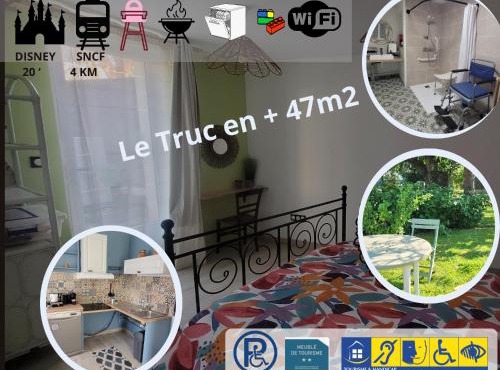 Le Truc en plus, accessibles PMR, appartement 45 m2 mitoyen dans une maison avec un autre appartement