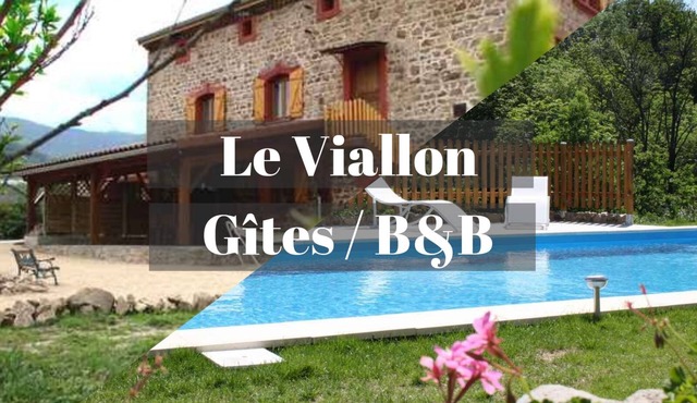 LE Viallon - Gite LA Grenouille - 50m² - Terrasse Donnant SUR Piscine Chauffée