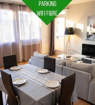 Le Voltaire -2 chambres- 70m2- HYPERCENTRE-Parking-WIFI FIBRE- Nouvelle literie