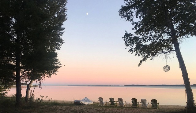 Leelanau/Northport Beach House,130 ft of prime sugar sand beach just steps away.