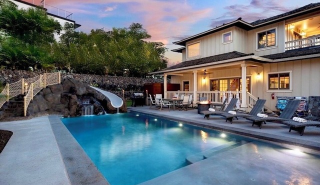 Legendary Estate 50 Steps to Maui’s Best Beach! New! 5 Bedroom, Pool With Slide!