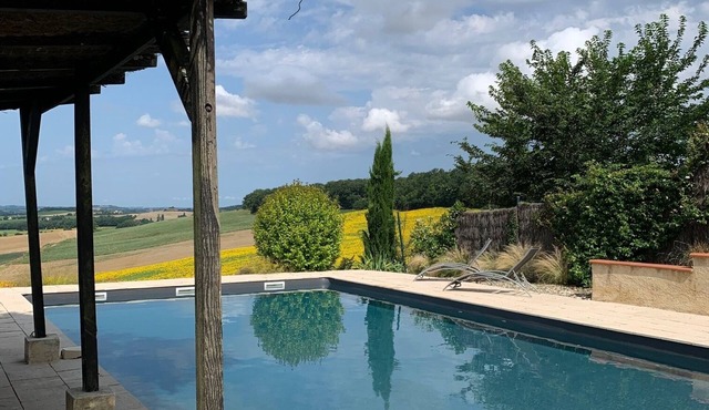 Les 5 Terrasses - Gascony - SW FrancenA private pool & a fantastic view !