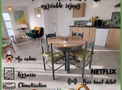Les Blés d'Or - Parking privé, Terrasse, Clim, Netflix, Au Calme