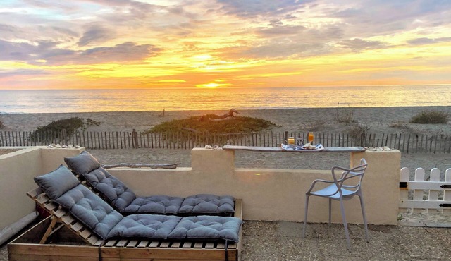 Les Coquillages Exceptional site Seafront house directly on Naturist beach