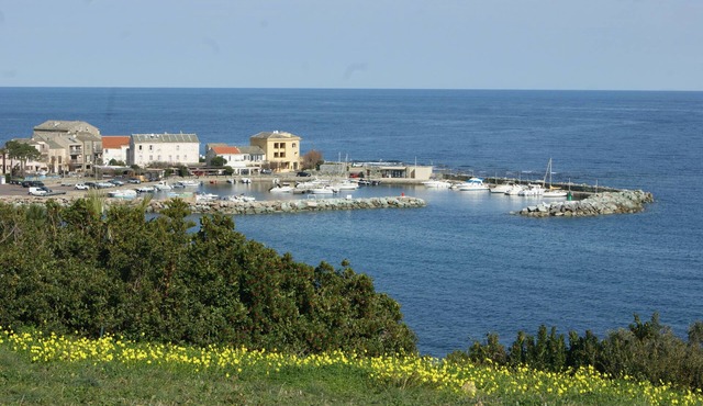 Les Cyprès - View to the sea and Harbor of Santa Severa, in Corsican Cape