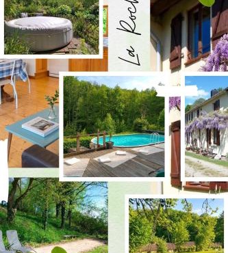Les Glycines Gîtes - La Roche gîte - Heated swimming pool - garden spa - fenced garden for dogs
