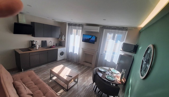 "Les IRIS" APT 107, T2 COSY, 30 m2, 1 bedroom with TV