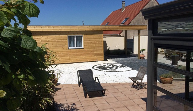 Les Nymphéas studio chalet 6 vue piscine