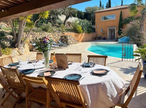 Les Oliviers, Villa climatisée, Piscine privée vue mer