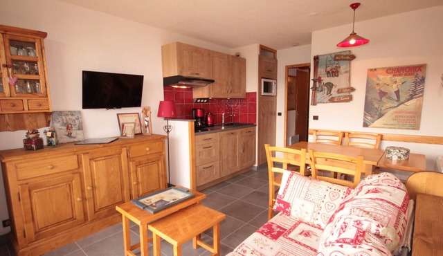 Les Saisies - Renovated studio cabin 4 people with garage