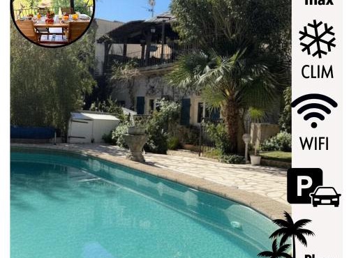 Les Terrasses du Vigneron, 8 pers piscine wifi climatisation