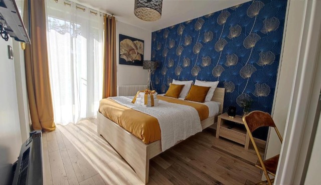 Les Treilles de Salies - Spa et sauna - Chambre Art déco