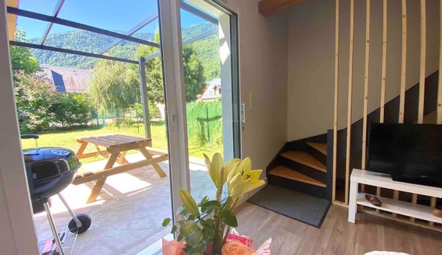 Les trois chalets - jardin terrasse 7 personnes - Saint Mamet Luchon