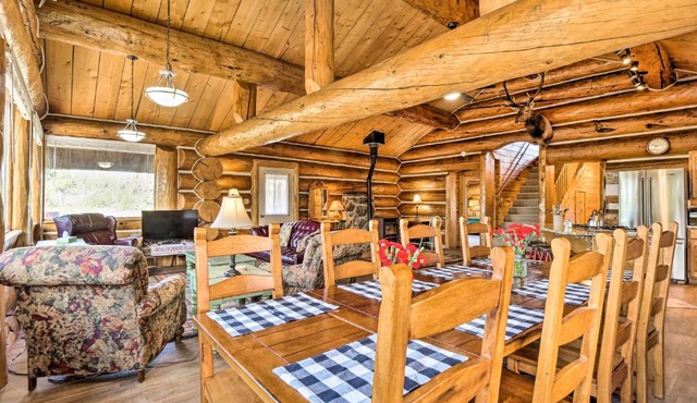 Less Than 1 Mi to Lake Granby Log Cabin with Fire Pit