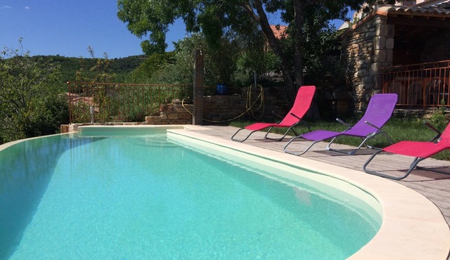 LESTIVAL cottage with heated pool near Lac du Salagou, the sea and Larzac.