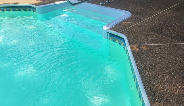 Lets sit around the pool at Home Away from Home and its centrally located