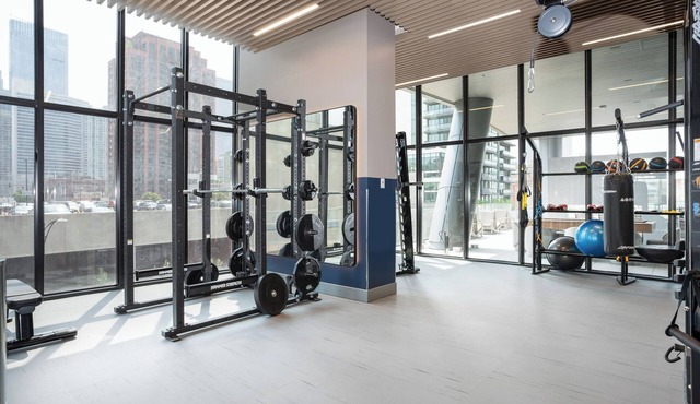 Level - Fulton Market Junior Two Bedroom Two Bath suite with kitchen and balcony