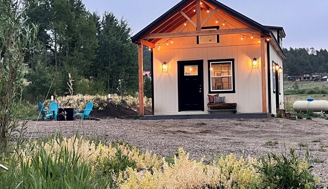 Lil' White Buffalo - Tiny Lakehouse Glamping Cabin + RV Hookup