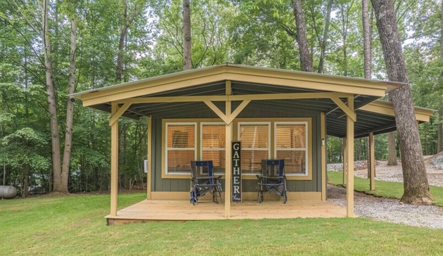 "Lilliputian Hideaway: A Lakeside Dream"