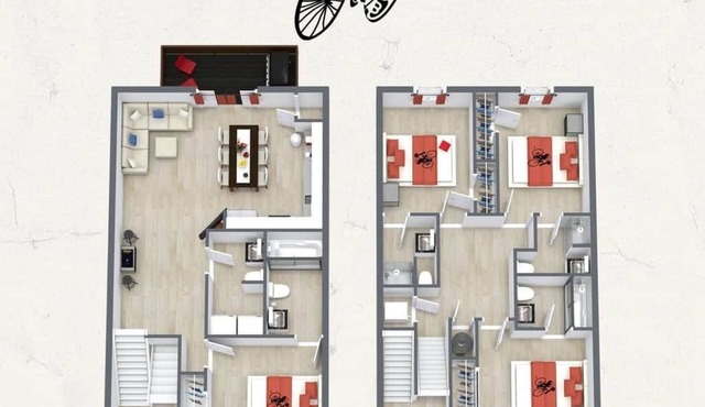 Little 500 Quarters - 4 Bd Townhome by IU Sports