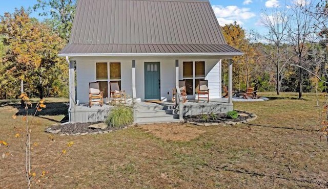 Little House on the Ridge with fire pit.