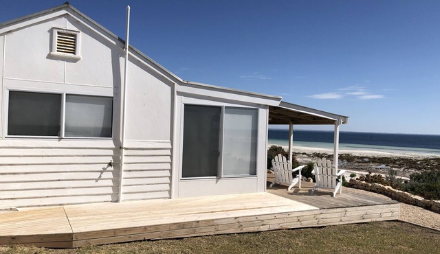 LITTLE WHITE SHACK on the beach, Hardwicke Bay, Yorke Peninsular