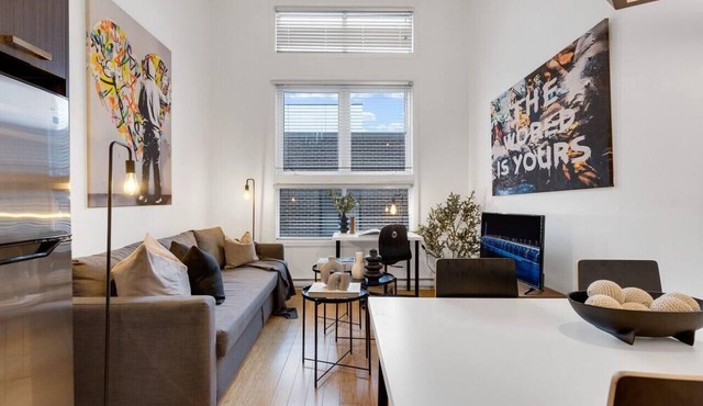Liv MTL Main-306 Spacious 1BR + Mezz Suite No Fees